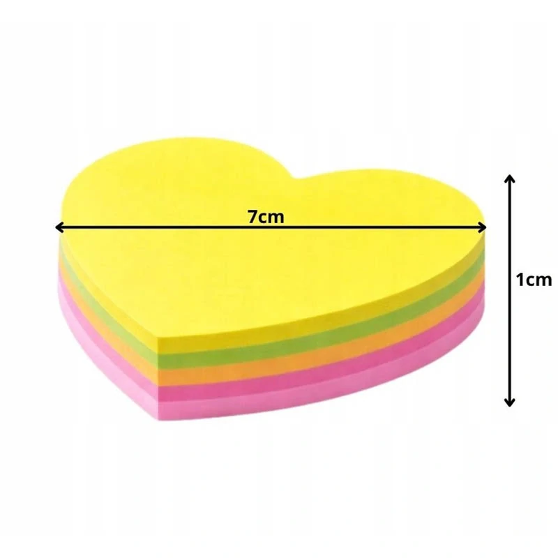 Samolepiace papieriky Srdce 7 × 7 cm – 100 ks