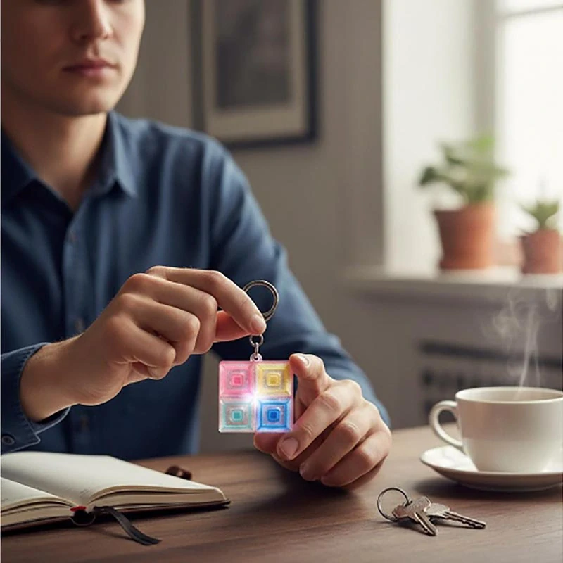 LED antistresový kliker 2×2 s tlačidlami