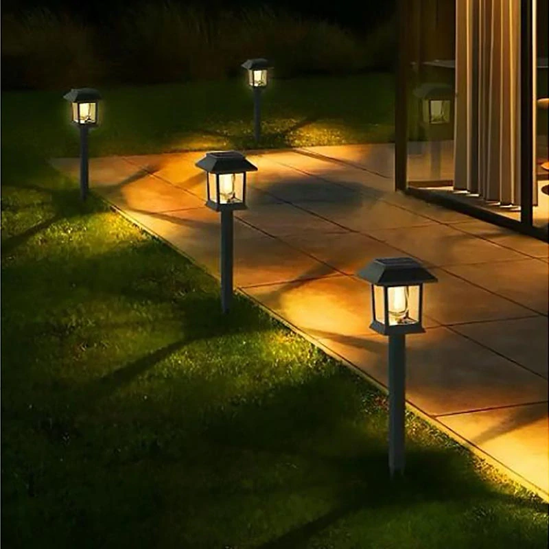 Moderné solárne LED záhradné svetlo – stĺpik 38 cm (sada 2 ks)