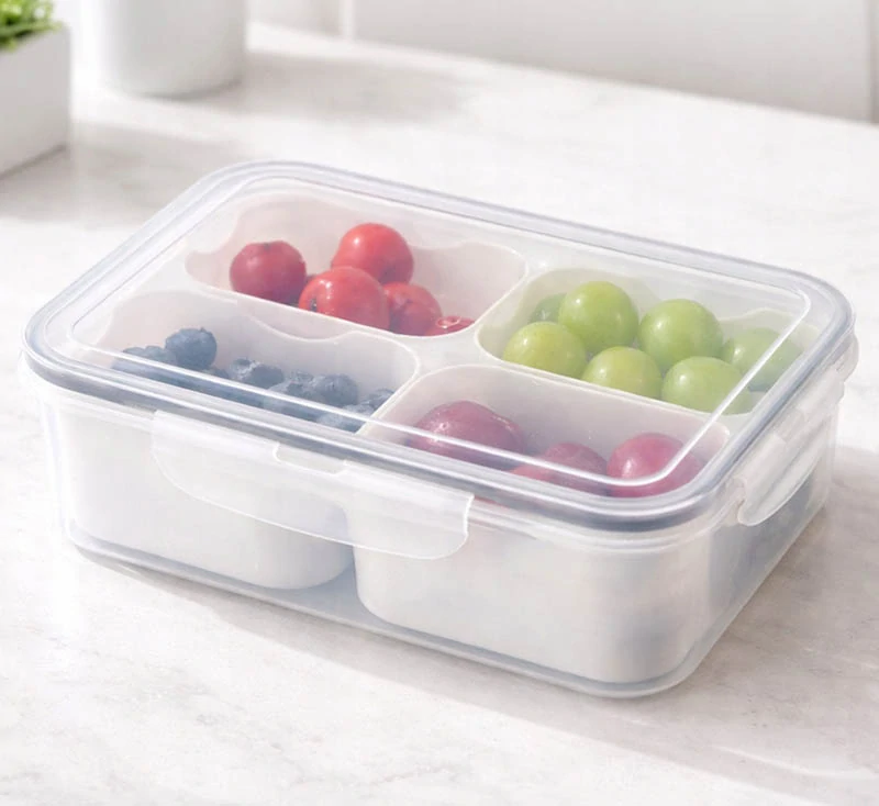 Dóza na potraviny so 4 priehradkami