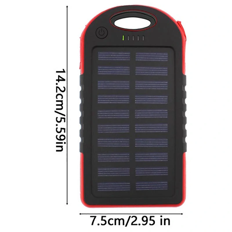 Solárna powerbanka 4000 mAh s LED svietidlom