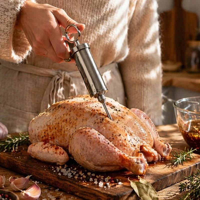 Injekčná striekačka na mäso 60 ml s ihlami