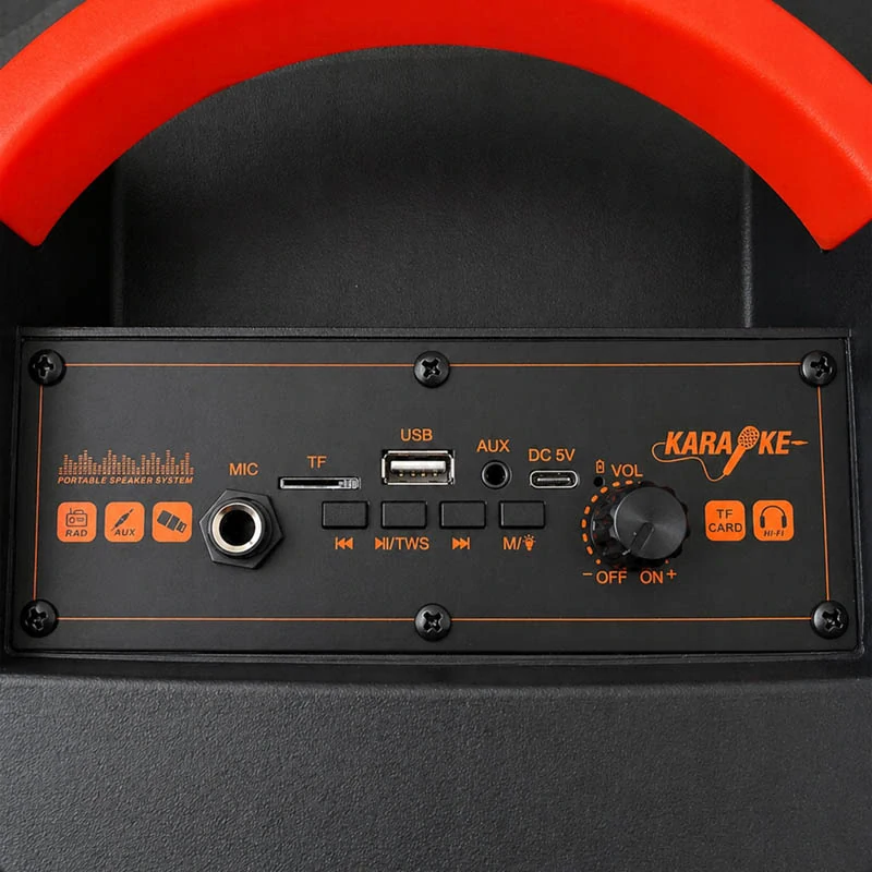 Bezdrôtový Bluetooth mikrofón s reproduktorom karaoke 60 cm 40W