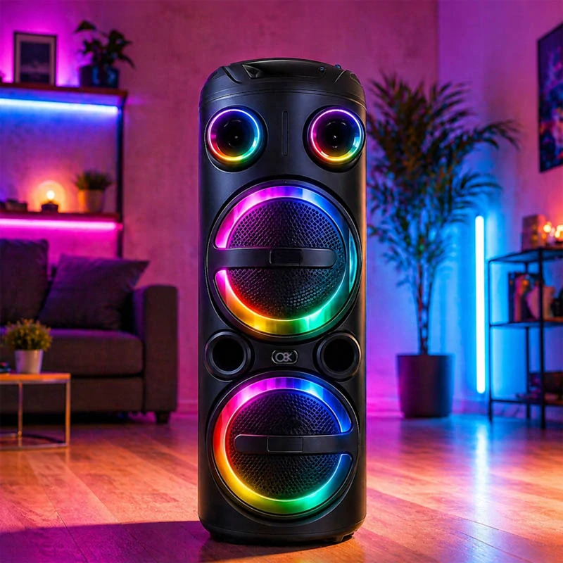 Bezdrôtový Bluetooth reproduktor karaoke s mikrofónom 78 cm