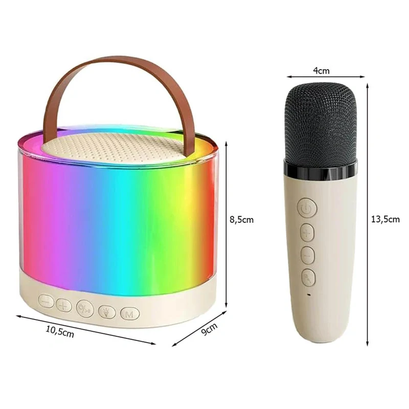 Karaoke set s 2 bezdrôtovými mikrofónmi a RGB reproduktorom