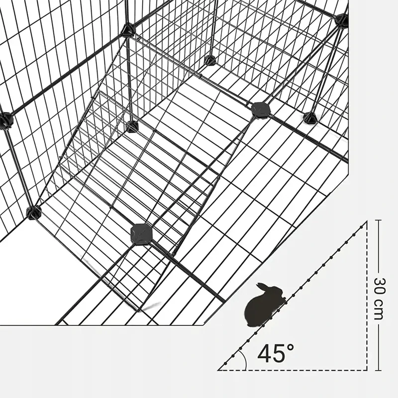 NUXIE® PREMIUM Modulárna klietka pre králiky, morčatá, mačky a šteniatka 71 x 143 x 73 cm