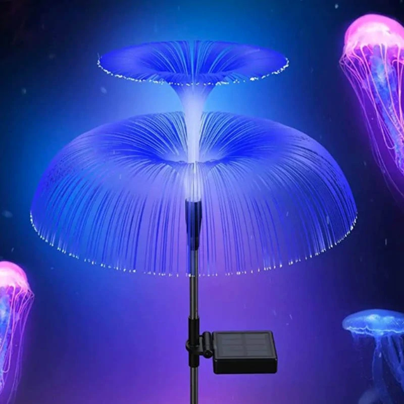 Solárne záhradné lampy Medúza RGB 2 ks