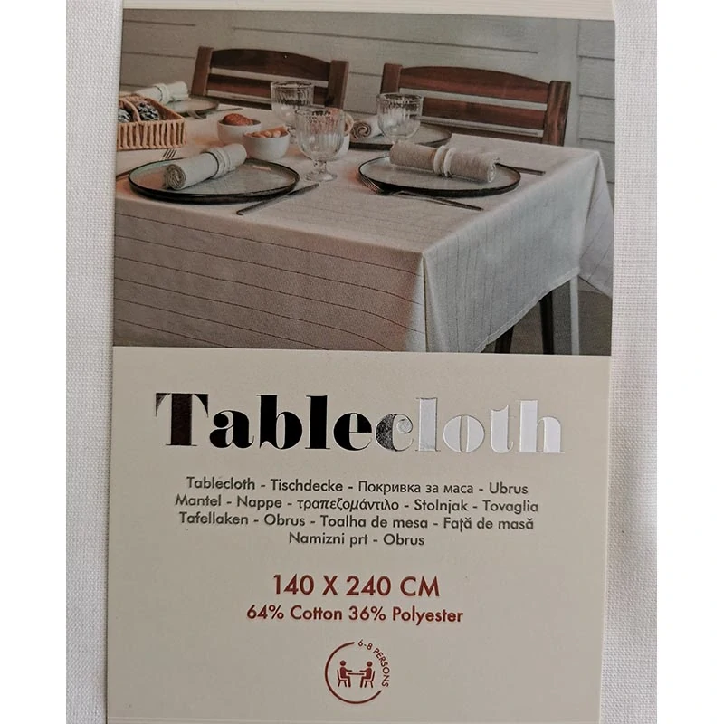 Obrus 240 × 140 cm – elegantný textilný obrus v prírodnom dizajne