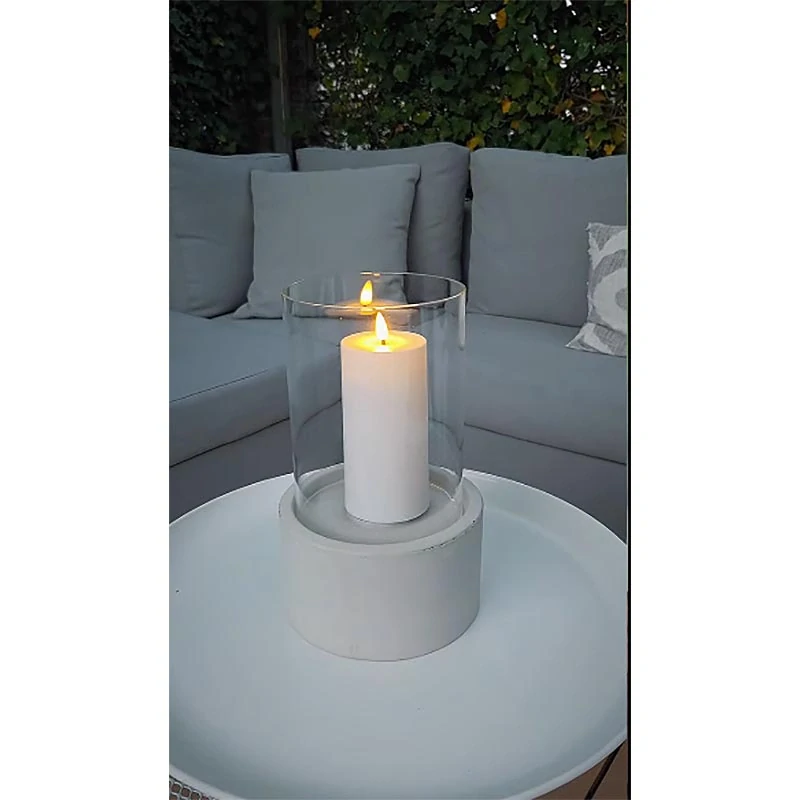 LED sviečky Outdoor – sada 2 ks bielych sviečok na batérie