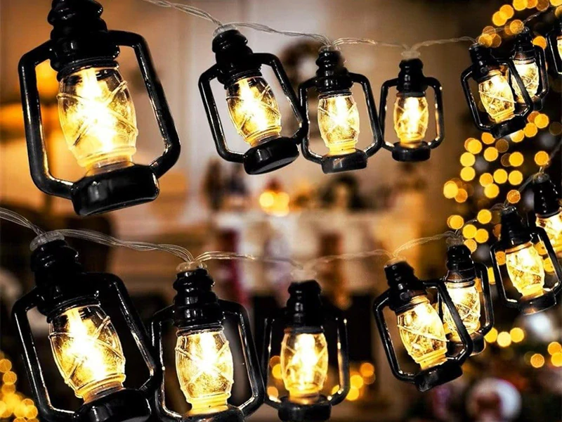 Solárna LED girlanda s 30 lampiónmi 6,3 m
