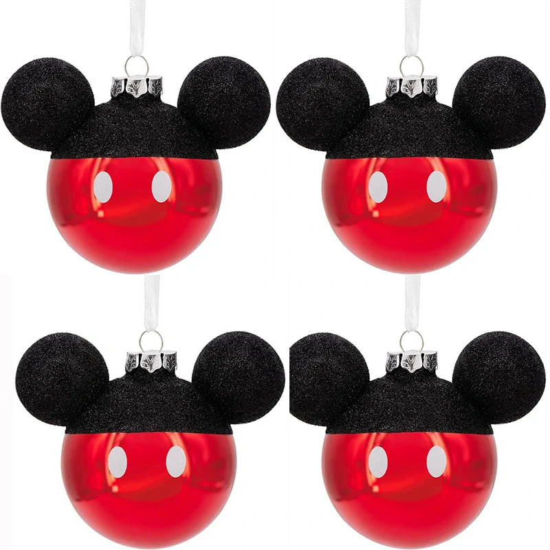 Disney vianočné gule Mickey Mouse 7 cm – sada 4 ks
