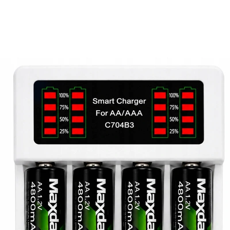 Nabíjačka na AA a AAA batérie Maxday C704B3 + 4ks AA batérií