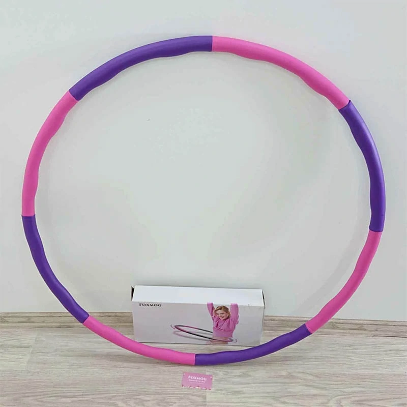 Skladacia masážna hula hoop obruč zeleno-sivá