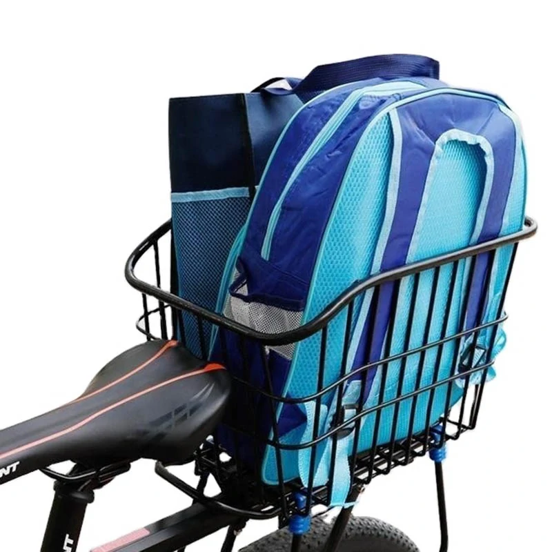 Zadný kovový košík na bicykel s odrazkou