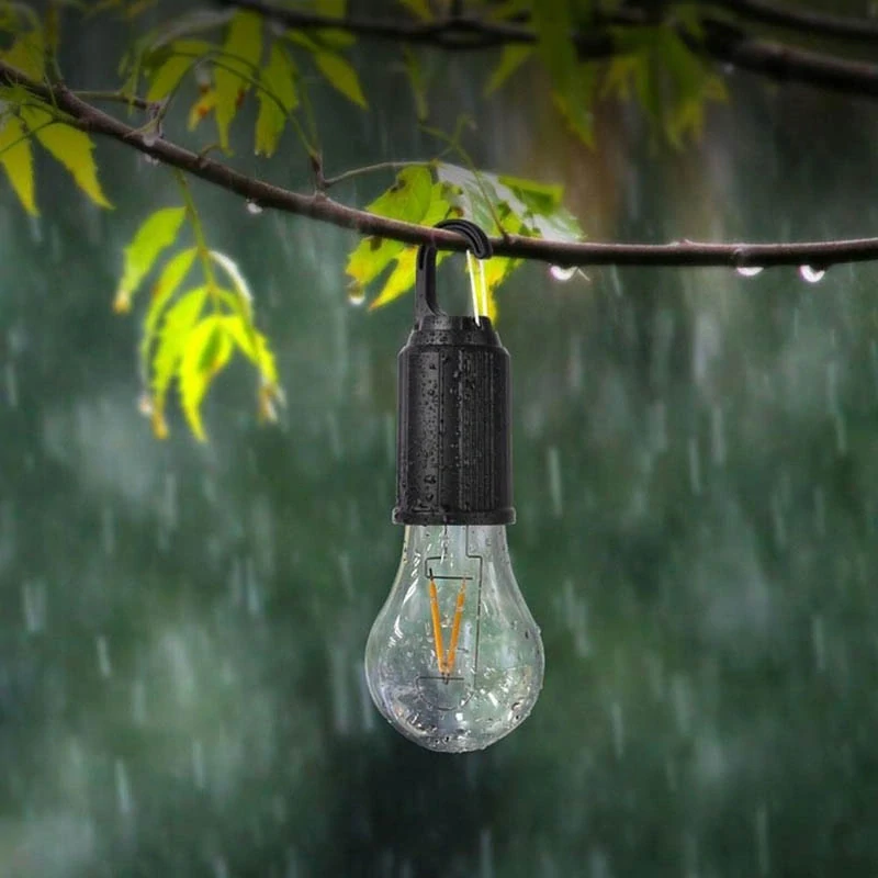 Solárna závesná LED lampa s háčikom a USB-C nabíjaním
