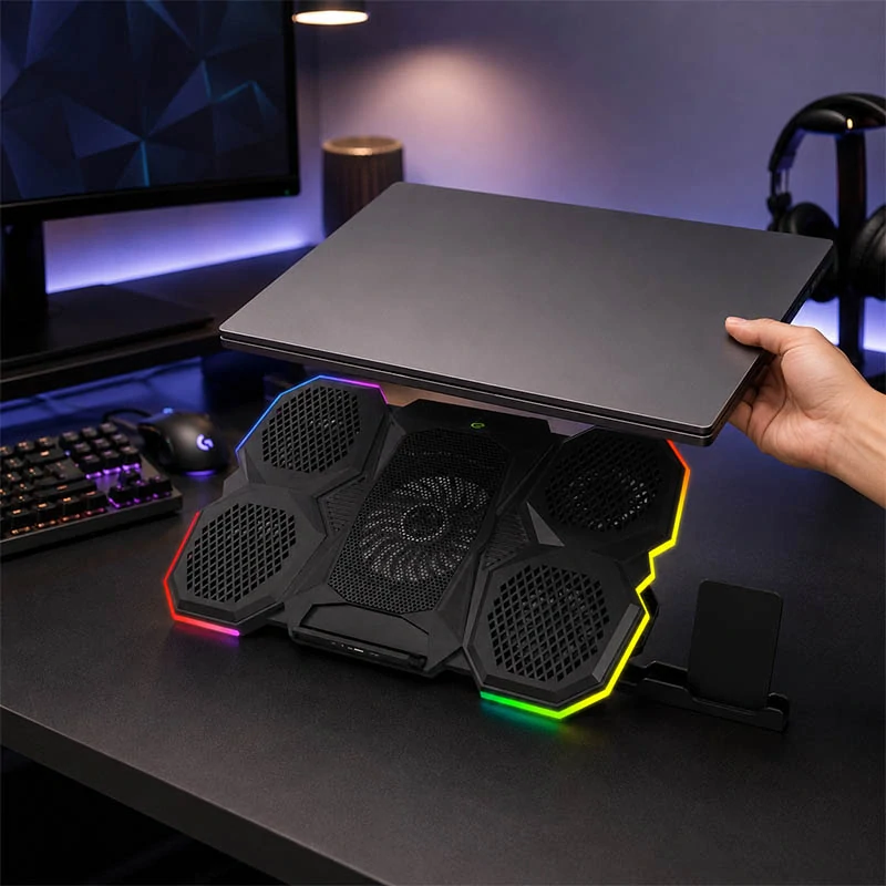 Chladiaca podložka pod notebook Esperanza BREVA RGB
