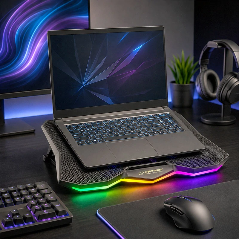 Chladiaca podložka pod notebook Esperanza XALOK RGB