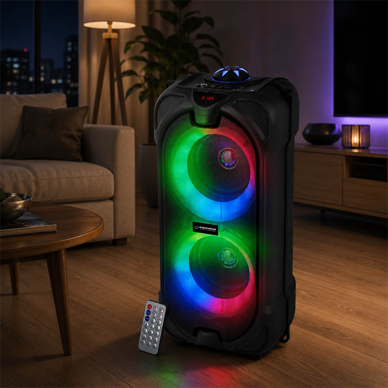 Bluetooth reproduktor Esperanza RHYTHM 10 W s RGB podsvietením