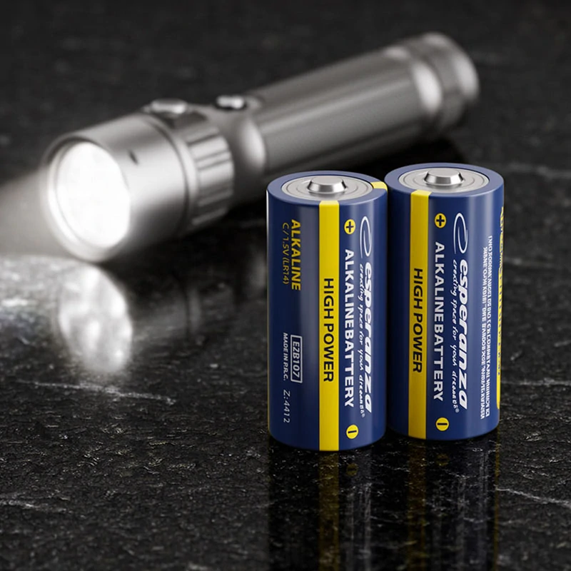 Alkalické batérie Esperanza C LR14 1,5 V – 2 ks