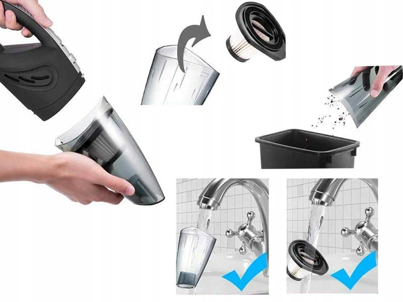 Bezdrôtový ručný vysávač do auta 120 W
