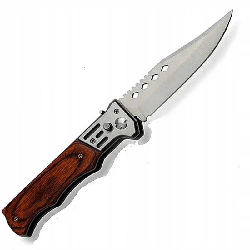 Skladací nôž s drevenou rukoväťou 21/9 cm a puzdrom