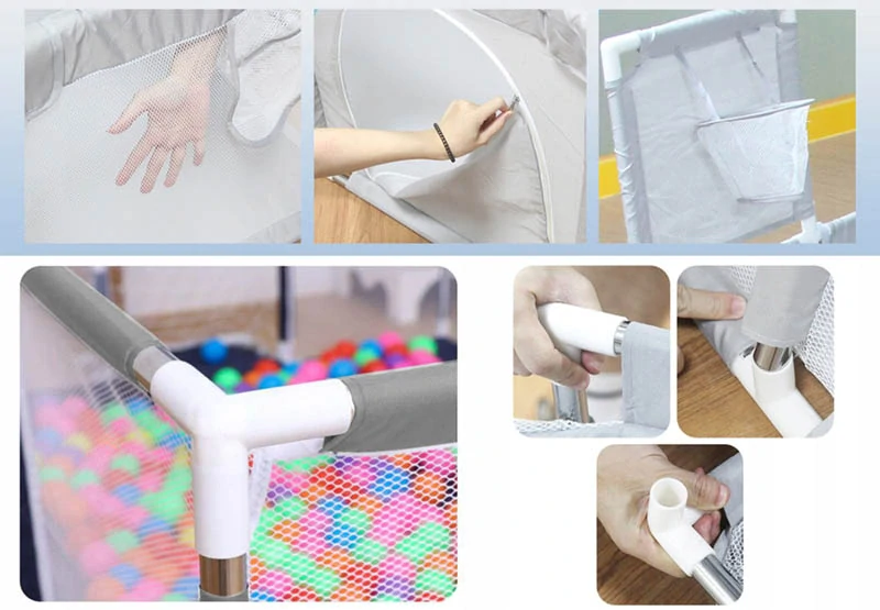 Detská ohrádka a hrací priestor XXL 230 × 122 cm s košom a bránkami