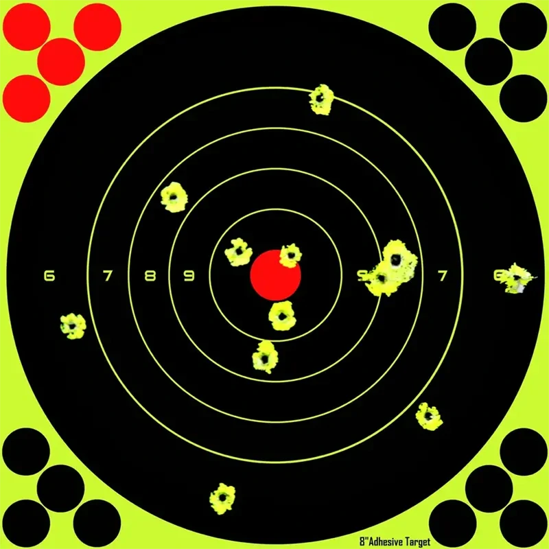 Samolepiace reaktívne terče WESTSNIPE 20 × 20 cm – 25 ks