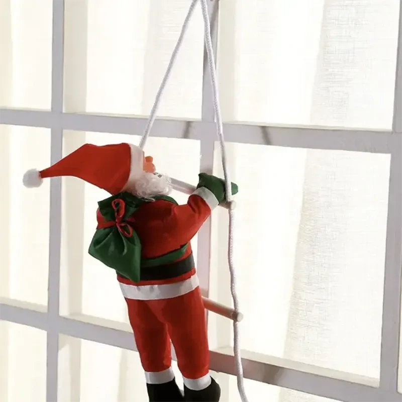 Vianočná dekorácia Santa Claus na rebríku 70 cm – 2 postavičky