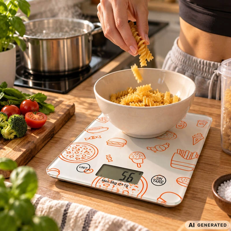 Elektronická kuchynská váha do 5 kg / 1 g sklenená