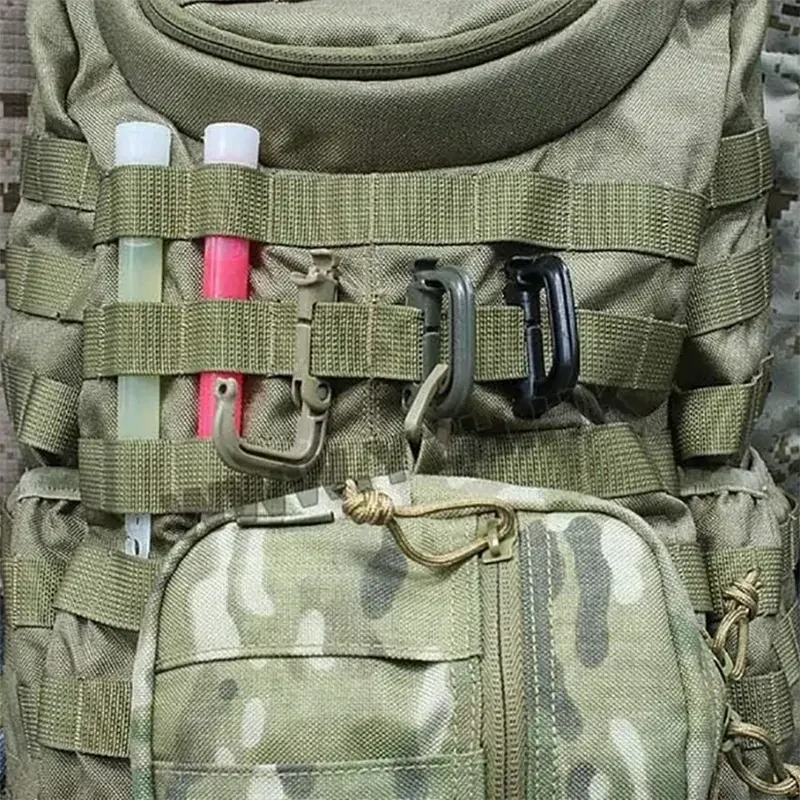 Karabína Grimlock s MOLLE uchytením plastová, 5,5 × 4 cm