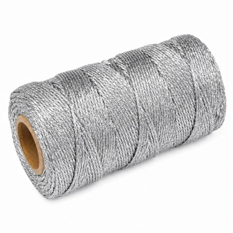 Strieborný dekoračný špagát 1,5 mm × 100 m