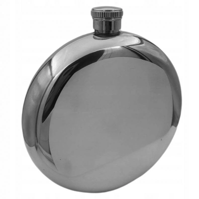 Nerezová ploskačka okrúhla 240 ml s púzdrom