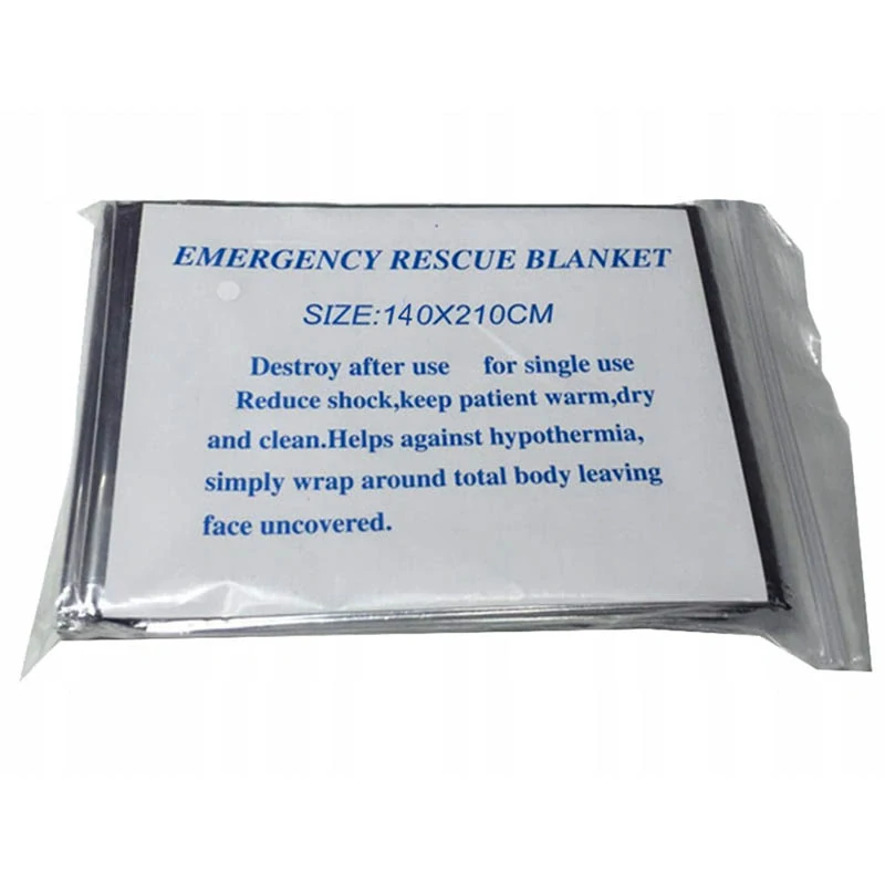 Termoizolačná záchranná fólia – izotermický prikrývací plášť 140 × 210 cm