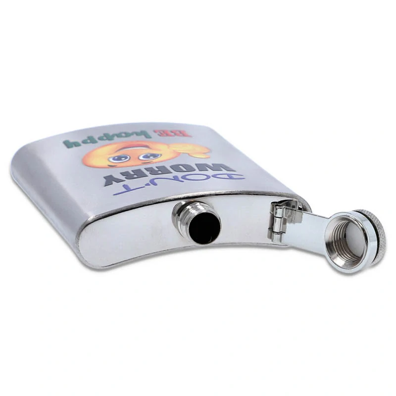 Ploskačka nerezová Don't Worry Be Happy 240ml 