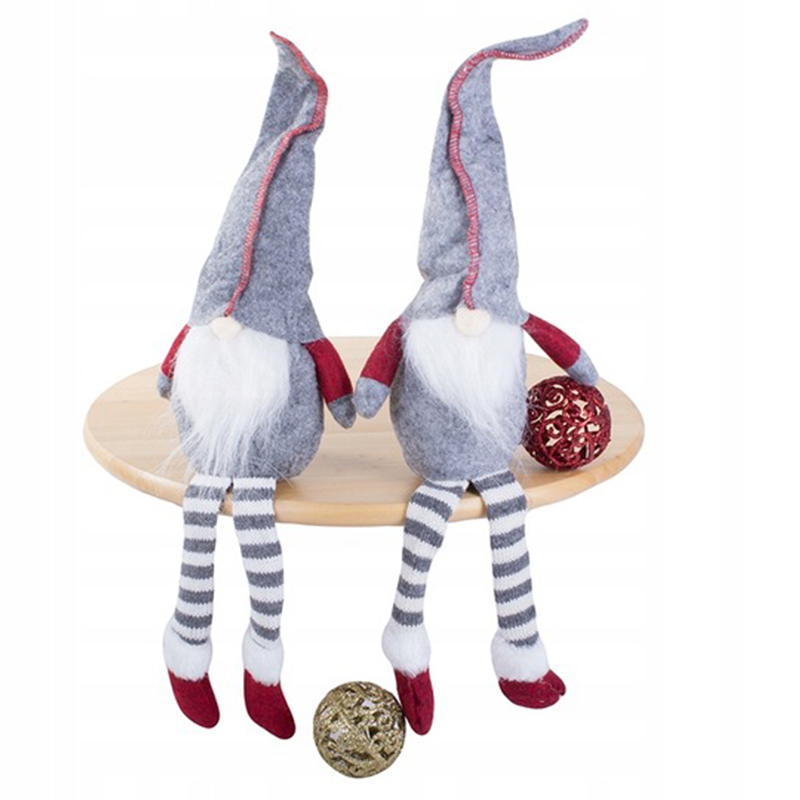 Zelený vianočný škriatok s visiacimi nohami 50cm