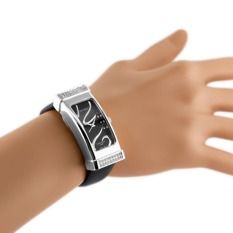 Náramkové hodinky GINO ROSSI - 7459A black/silver
