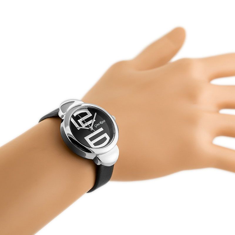 Náramkové hodinky GINO ROSSI - 8311A black/silver