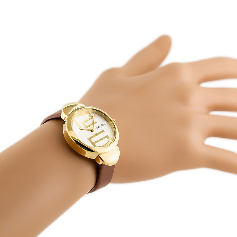Náramkové hodinky GINO ROSSI - 8311A brown/gold