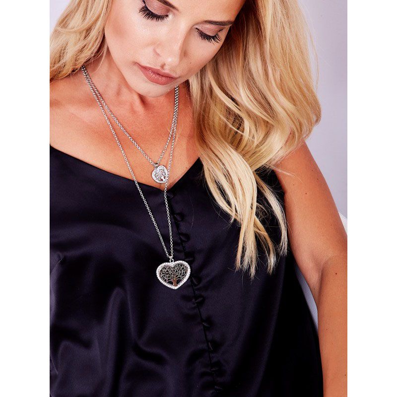 Náhrdelník dámsky Lorenti Tree in Heart silver double