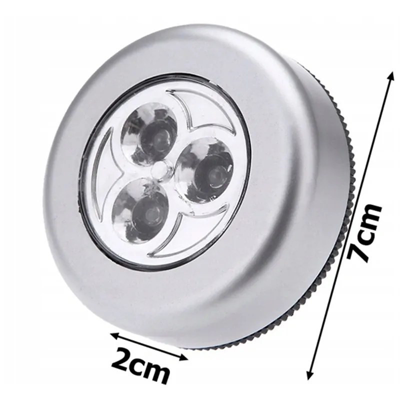 Lampička 3LED dotyková samolepiaca strieborná