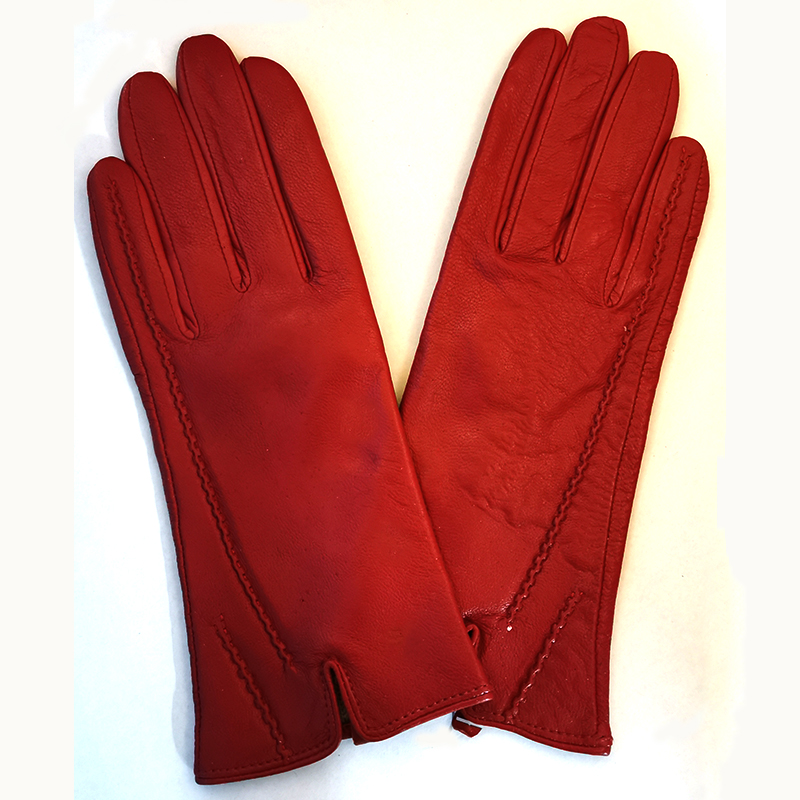 Rukavice dámske kožené fialové V3