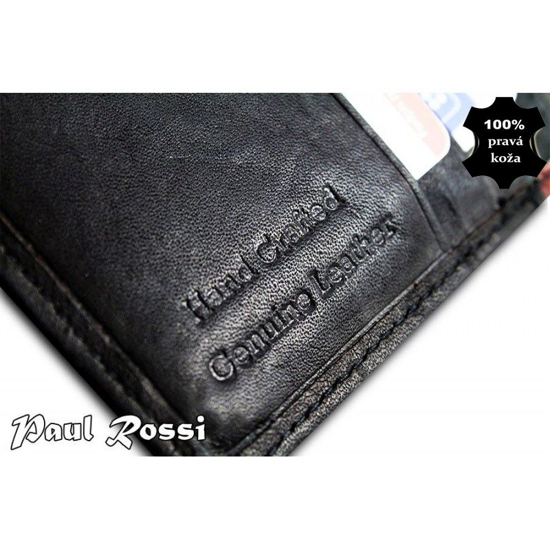 Peňaženka kožená Paul Rossi black/red