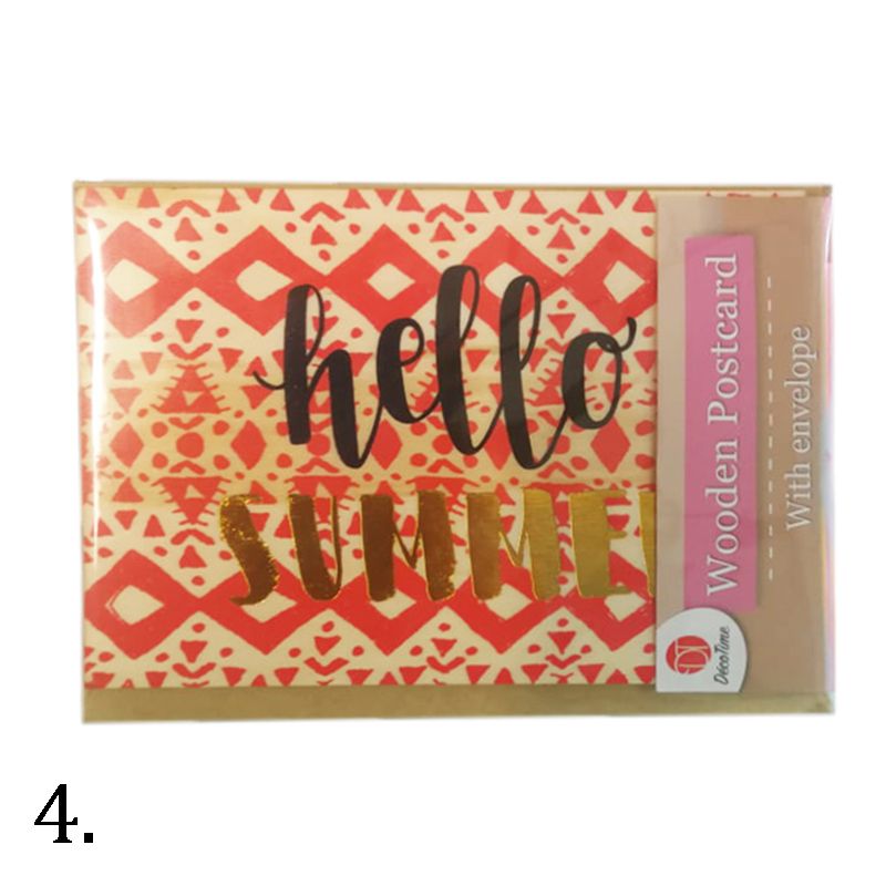 Drevená pohľadnica s obálkou