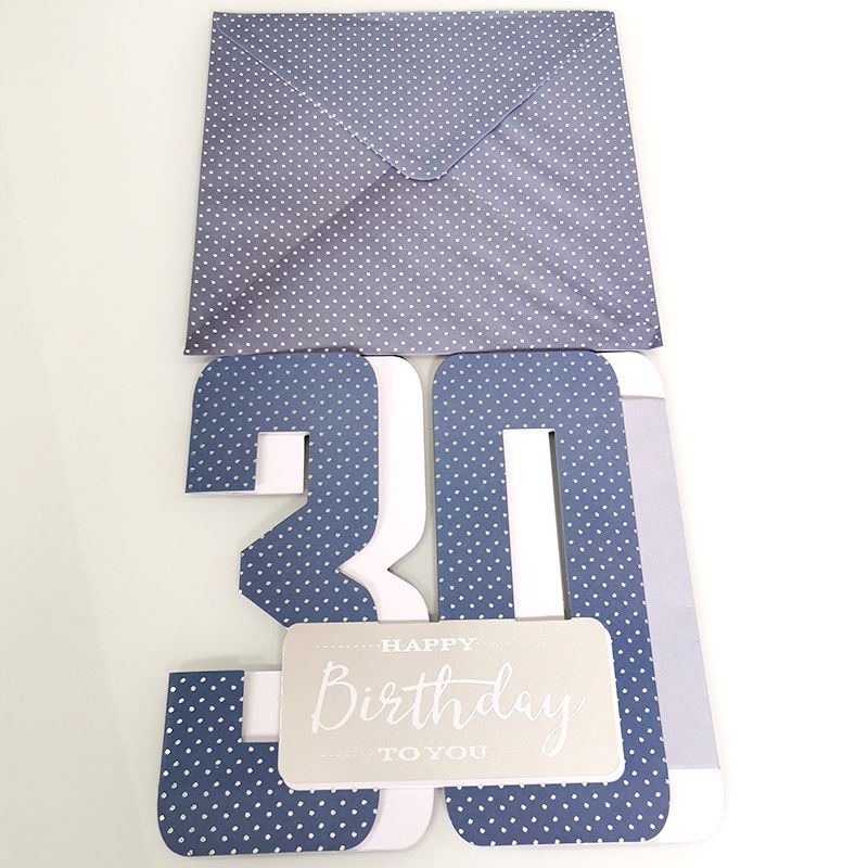 3D karta Happy birthday 30