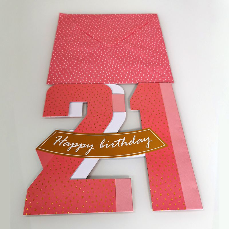 3D karta Happy birthday 21