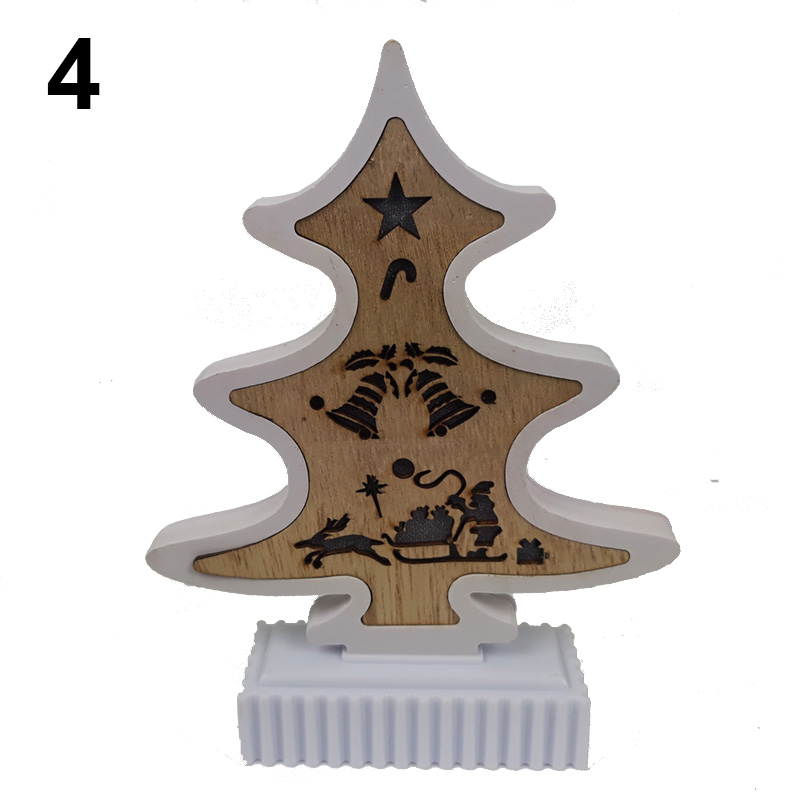 Drevený stromček svietiaci 21cm