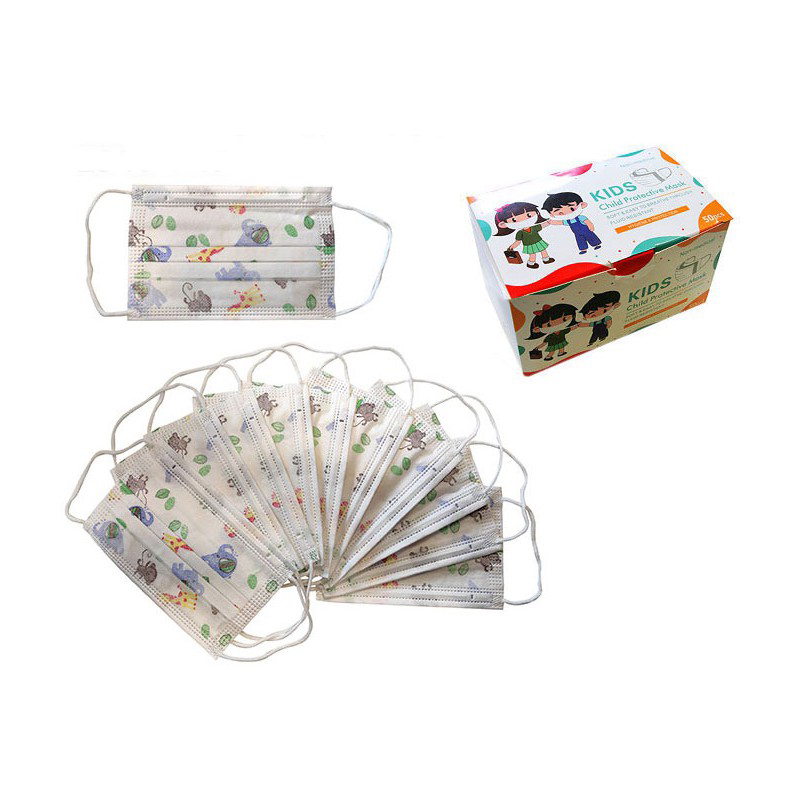 Rúško detské s drôtikom 3-vrstvové