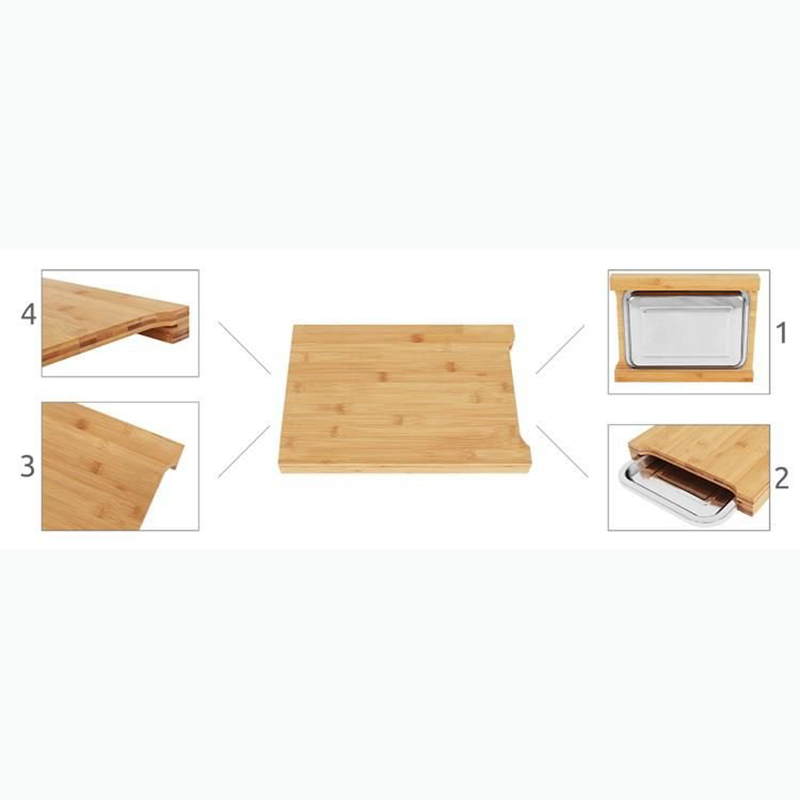 Krájacia doska bambusová s táckou