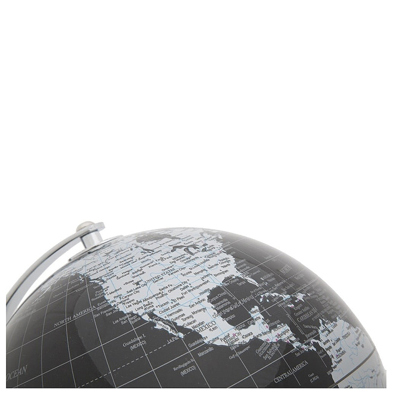 Glóbus na kovovom podstavci black/silver