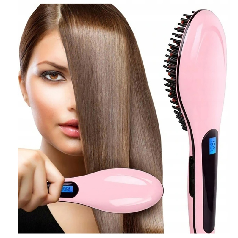 Elektrická kefa na šetrnú úpravu vlasov LCD